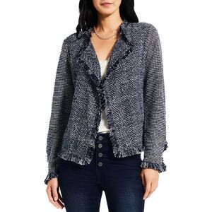NIC+ZOE Fringe Mix Knit Jacket